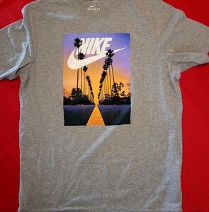 Nike Gray Graphic T-Shirt for Men